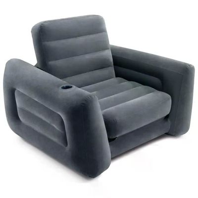 Intex 66551NP Poltrona Letto Gonfiabile 2 in 1 Effetto Velluto Porta Bicchieri 117x224x66 cm colore Intex 66551NP Poltrona Letto Gonfiabile 2 in 1 Effetto Velluto Porta Bicchieri 117x224x66 cm colore