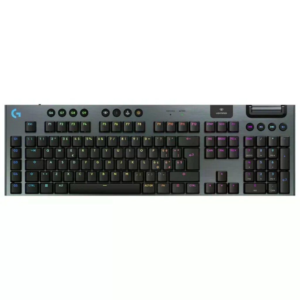 Logitech G915 X LIGHTSPEED Tastiera Gaming Meccanica Wireless RGB, Layout Italiano, Nera Logitech G915 X LIGHTSPEED Tastiera Gaming Meccanica Wireless RGB, Layout Italiano, Nera