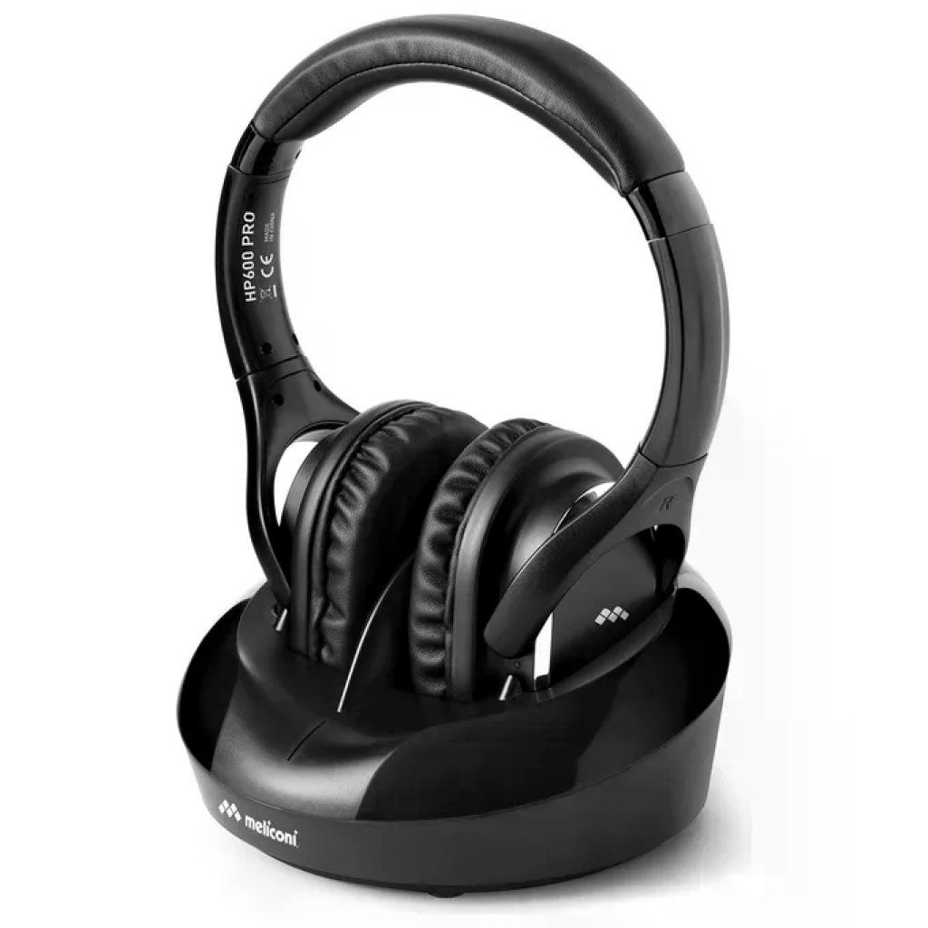 Meliconi HP600 PRO Cuffia TV Wireless a Padiglione RF 100 m Ingresso Ottico Digitale Base di Ricarica 8 h Meliconi HP600 PRO Cuffia TV Wireless a Padiglione RF 100 m Ingresso Ottico Digitale Base di Ricarica 8 h