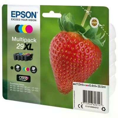 Epson C13T29964022 Claria Home 29XL Multipack Cartucce Inkjet 4 Colori Nero Ciano Magenta Giallo Epson C13T29964022 Claria Home 29XL Multipack Cartucce Inkjet 4 Colori Nero Ciano Magenta Giallo