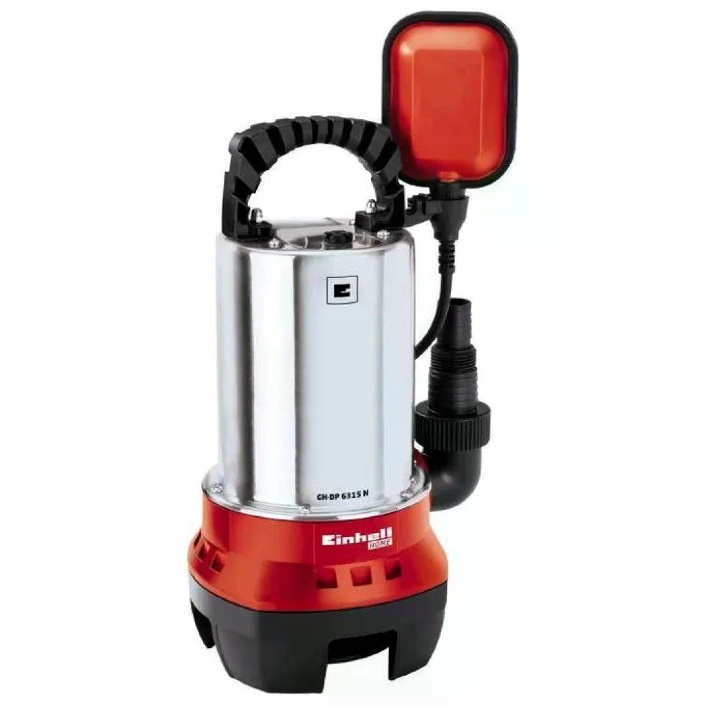 Einhell GC-DP 6315 N Pompa per Acque Scure 630W Portata 17000 l-h Prevalenza 8m Immersione 5m colore Nero Einhell GC-DP 6315 N Pompa per Acque Scure 630W Portata 17000 l-h Prevalenza 8m Immersione 5m colore Nero
