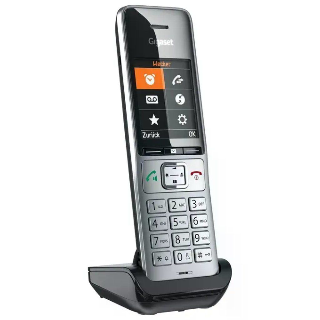 Gigaset COMFORT 500HX Telefono Cordless DECT Nero e Argento