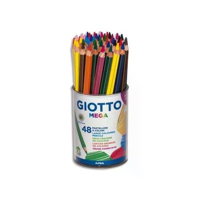 Giotto 518100 Mega Pastellone Colorato 48 Pezzi Mina 5.5 mm in Barattolo colore Assortiti Giotto 518100 Mega Pastellone Colorato 48 Pezzi Mina 5.5 mm in Barattolo colore Assortiti