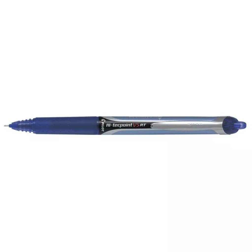 Pilot HI-TECPOINT V5 RT Roller Penna a Scatto Inchiostro Liquido Punta 0,5 mm Ricaricabile colore Blu