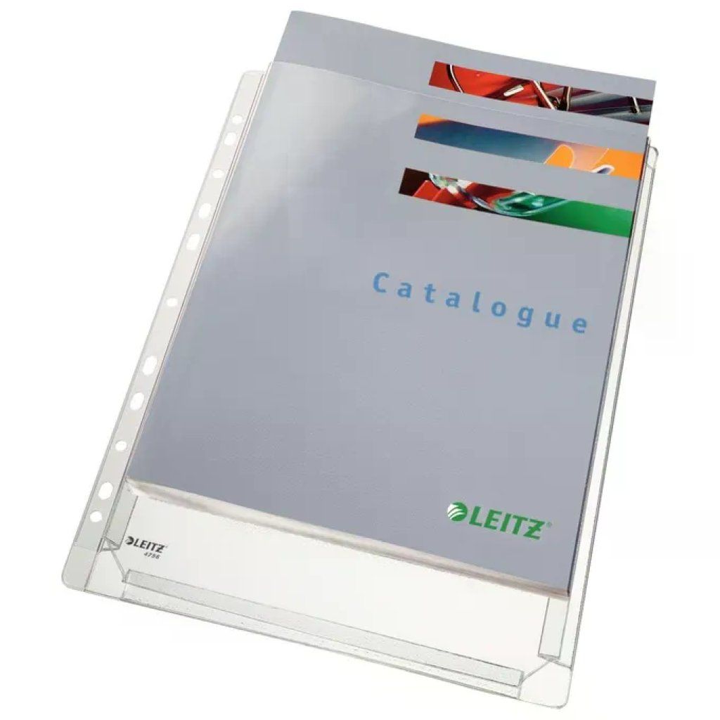 Leitz 47561003 Buste con Soffietto Forate A4 11 Fori 200 Fogli PVC 170 micron Confezione 10 pz colore Leitz 47561003 Buste con Soffietto Forate A4 11 Fori 200 Fogli PVC 170 micron Confezione 10 pz colore