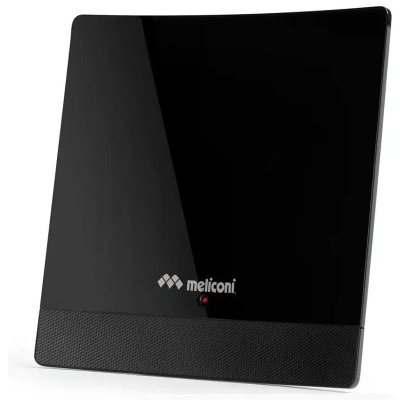 Meliconi AT 52 R1 USB Antenna TV Interna Amplificata DVB-T2 HEVC DAB+ Filtri 4G 5G 1 dB colore Nero
