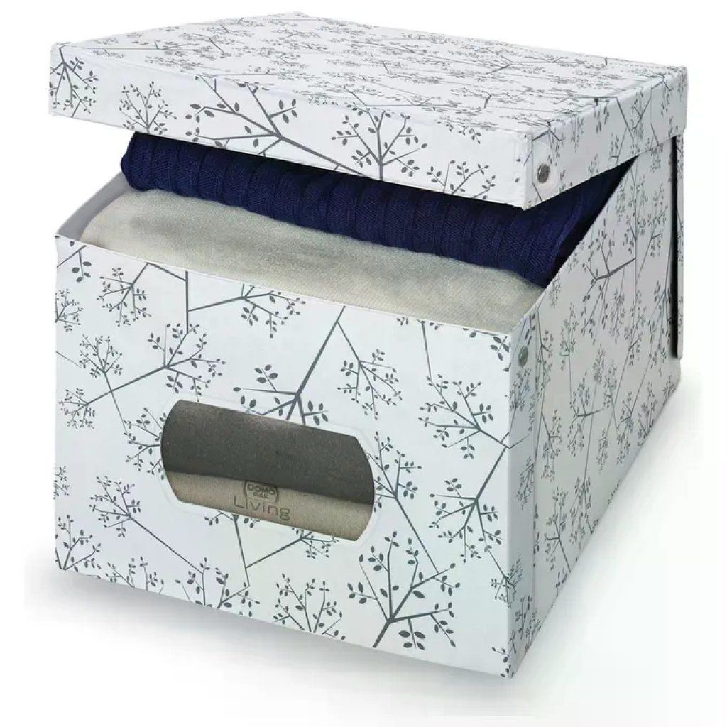 CUKI Bon Ton XL – Scatola portabiancheria in PVC con finestra, 42 × 50 × 31 cm CUKI Bon Ton XL – Scatola portabiancheria in PVC con finestra, 42 × 50 × 31 cm