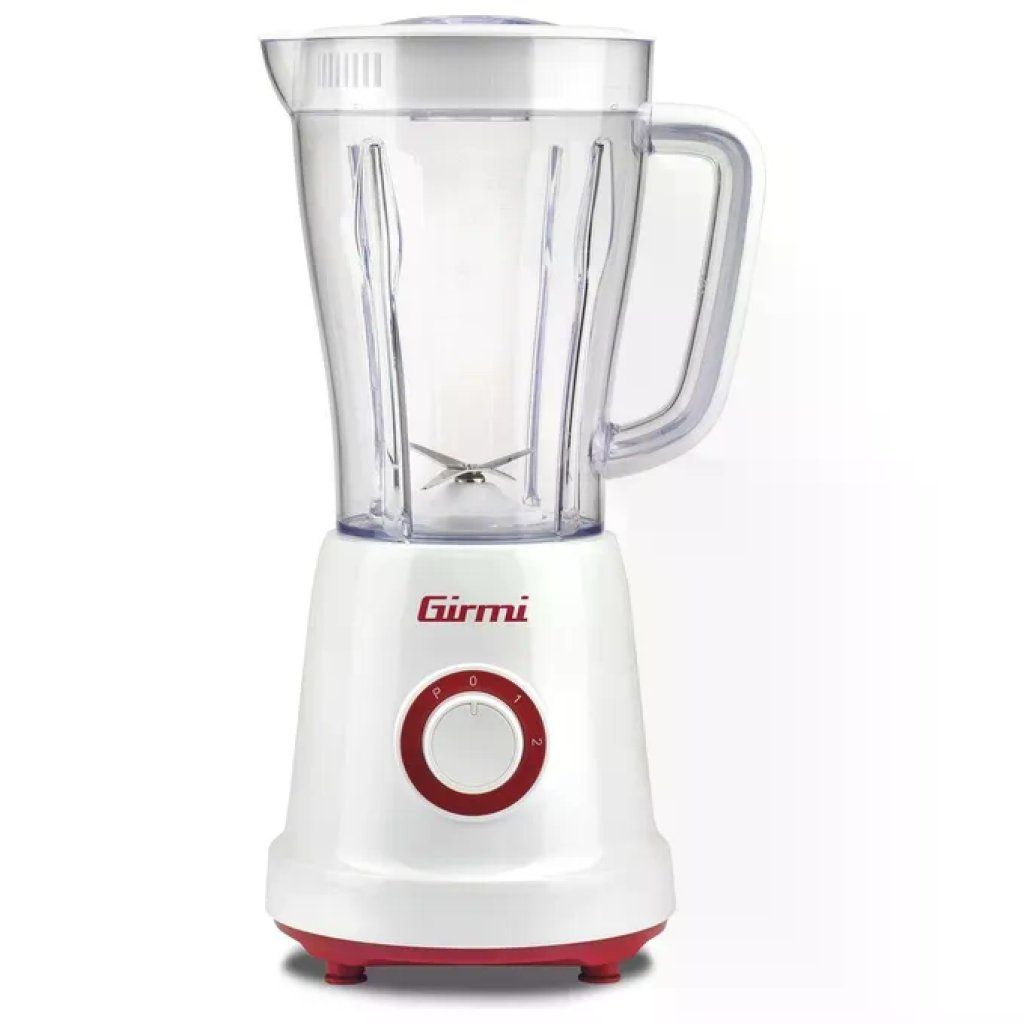 Girmi FR46 Frullatore da Tavolo 500 W, Caraffa 1,5 L, 4 Lame, 2 Velocità e Pulse, Bianco