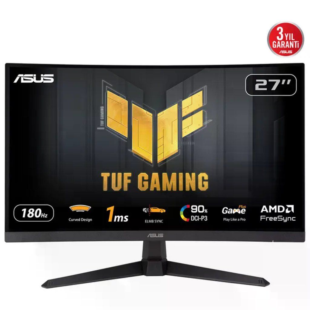 ASUS TUF Gaming VG27VQ3B Monitor Curvo 27” Full HD 180 Hz ASUS TUF Gaming VG27VQ3B Monitor Curvo 27” Full HD 180 Hz
