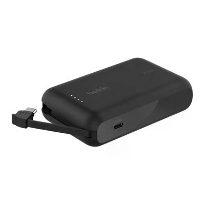 Belkin Powerbank 10.000 mAh 20 W con Cavo USB-C Integrato - Nero Belkin Powerbank 10.000 mAh 20 W con Cavo USB-C Integrato - Nero