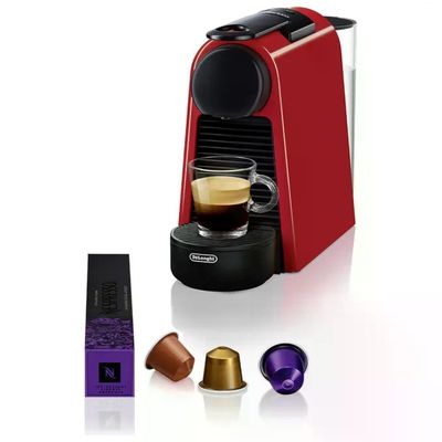DELONGHI De’Longhi Essenza Mini EN 85.R Macchina da Caffè Nespresso Rossa DELONGHI De’Longhi Essenza Mini EN 85.R Macchina da Caffè Nespresso Rossa