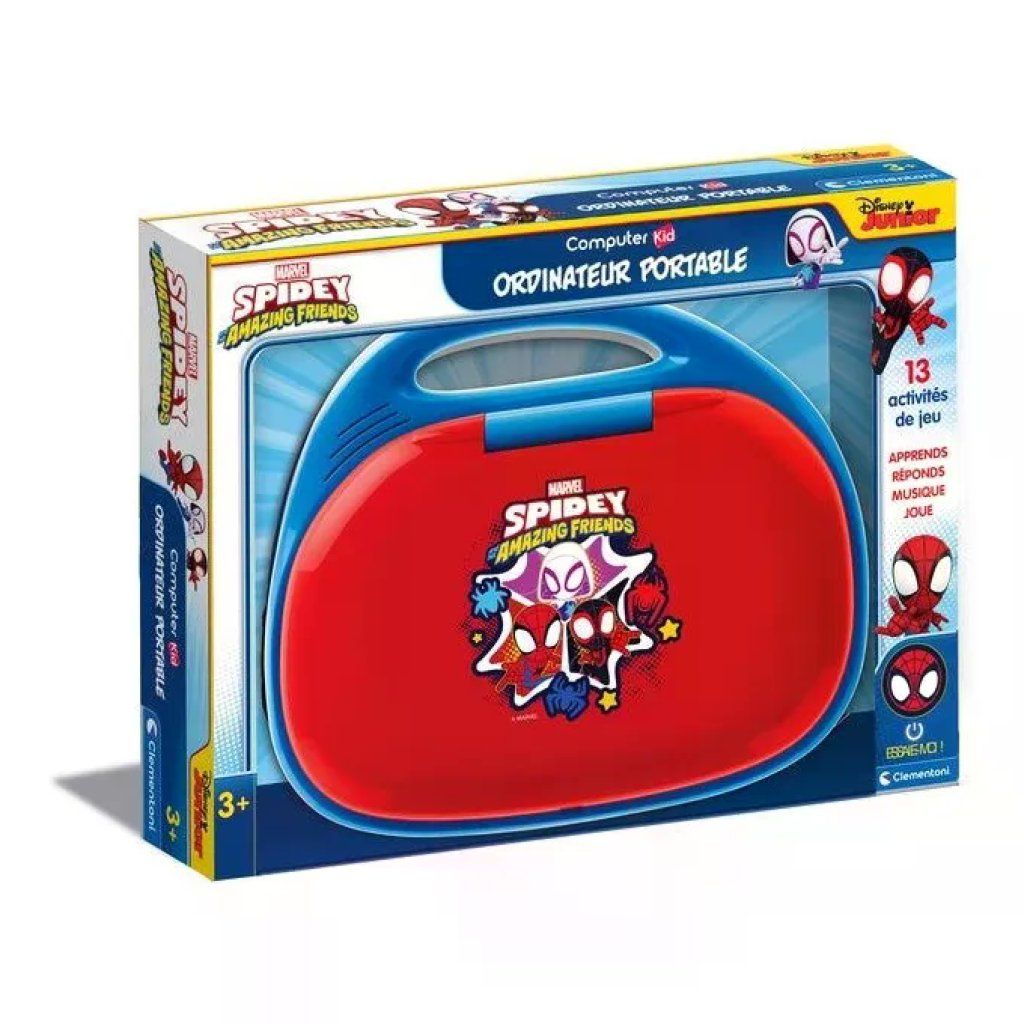 Clementoni Sapientino Computer Kid Spidey, laptop educativo bilingue 3+