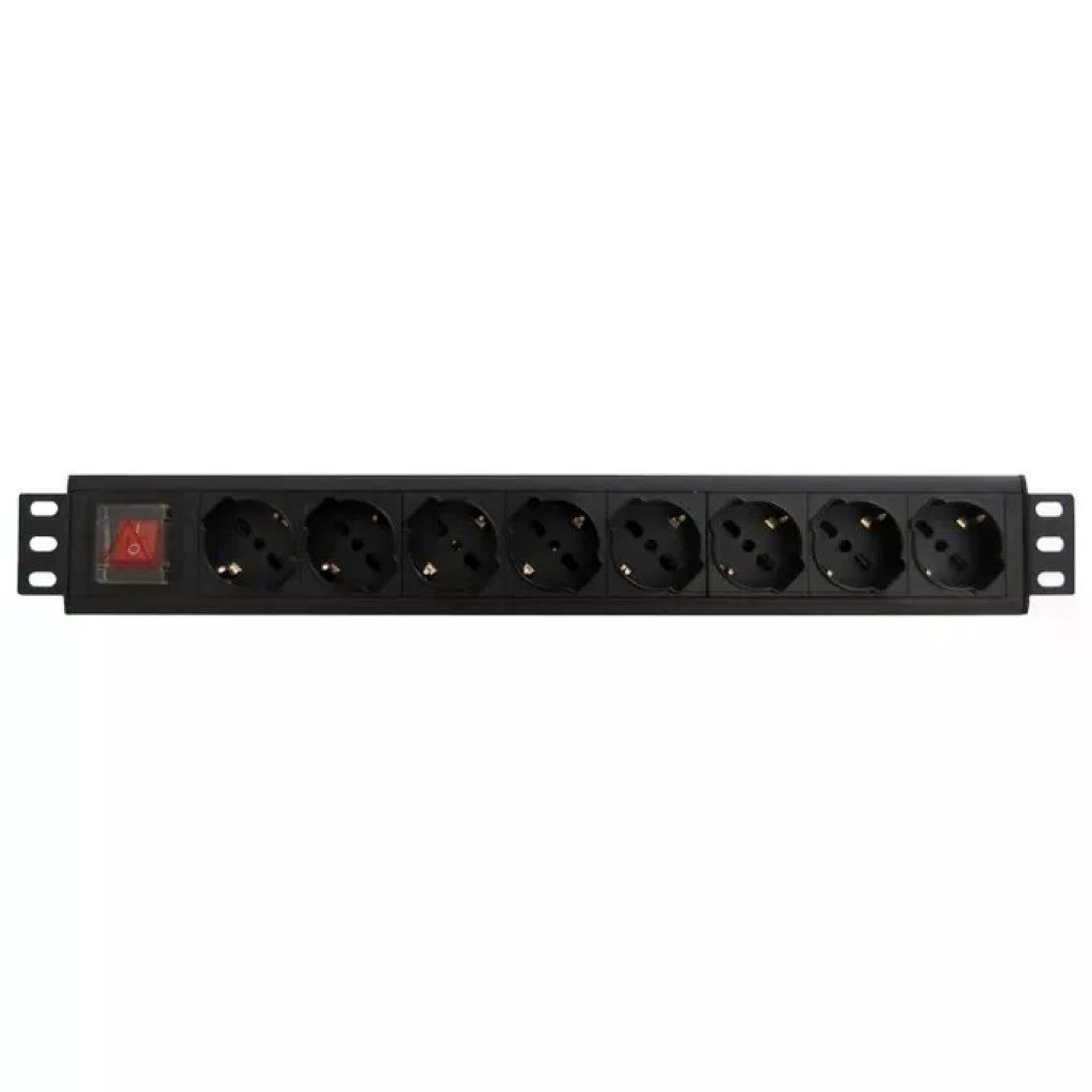 WP EUROPE Multipresa Rack 19” 1U con 8 Prese Universali