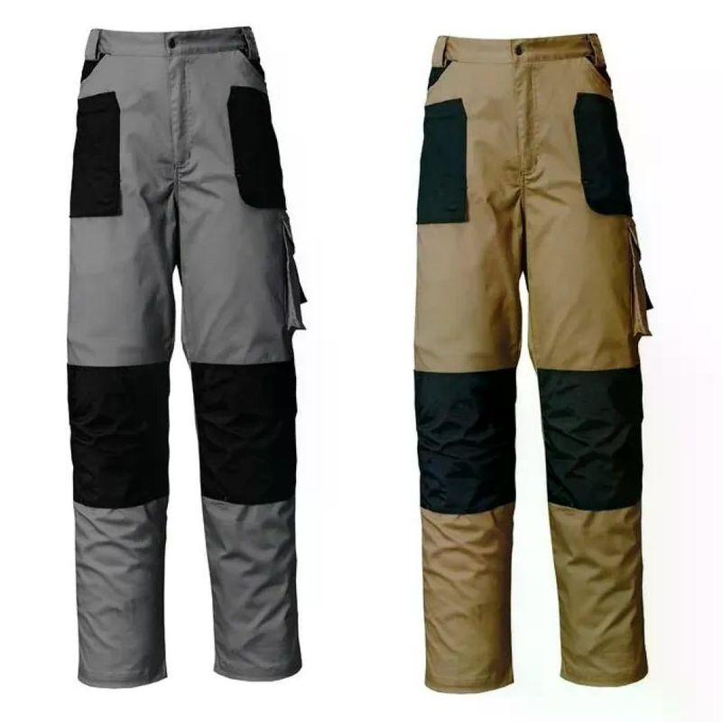 Issaline 8730C Pantalone da Lavoro Stretch Grigio/Nero, Taglia S
