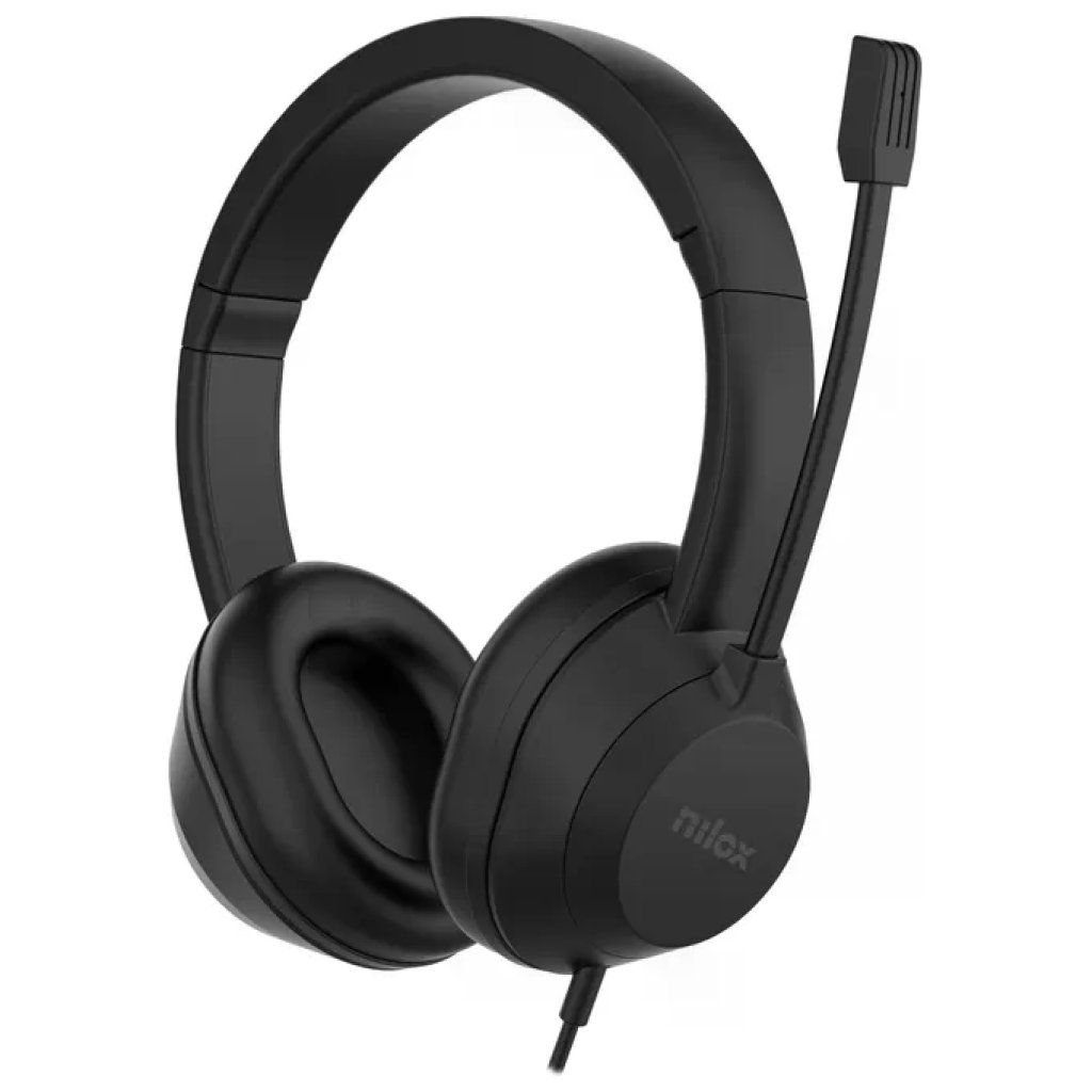 Nilox NXAUSB02 Cuffie Cablate USB con Microfono, Nere Nilox NXAUSB02 Cuffie Cablate USB con Microfono, Nere