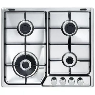 DELONGHI De’Longhi IF 46 ASDV SP N Piano Cottura a Gas 58 cm Inox, 4 Fuochi DELONGHI De’Longhi IF 46 ASDV SP N Piano Cottura a Gas 58 cm Inox, 4 Fuochi
