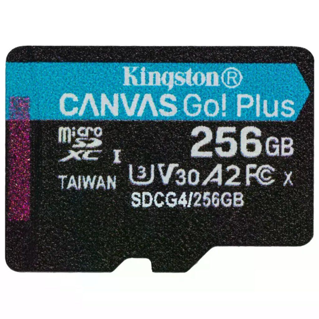 Kingston Technology SDCG4-256GBSP MicroSDXC 256GB Canvas Go Plus Gen4 200R A2 U3