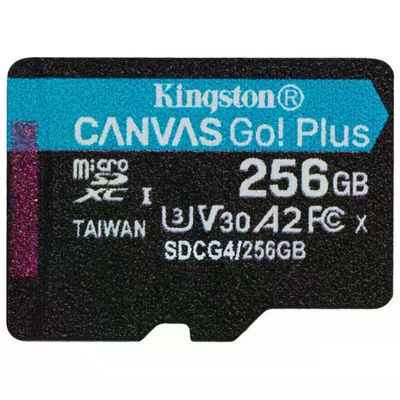 Kingston Technology SDCG4-256GBSP MicroSDXC 256GB Canvas Go Plus Gen4 200R A2 U3 Kingston Technology SDCG4-256GBSP MicroSDXC 256GB Canvas Go Plus Gen4 200R A2 U3