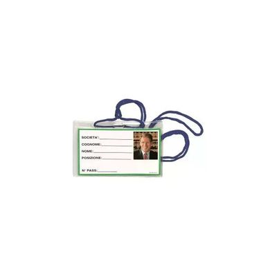 Lebez 31-100BL Portabadge con Laccio Regolabile Plastica Resistente 100 pz Colore Blu Lebez 31-100BL Portabadge con Laccio Regolabile Plastica Resistente 100 pz Colore Blu