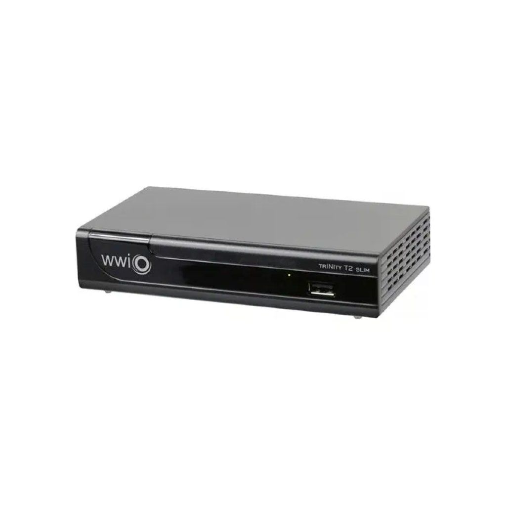 WWIO Trinity T2 Slim Decoder DVB-T2 HEVC Full HD WWIO Trinity T2 Slim Decoder DVB-T2 HEVC Full HD