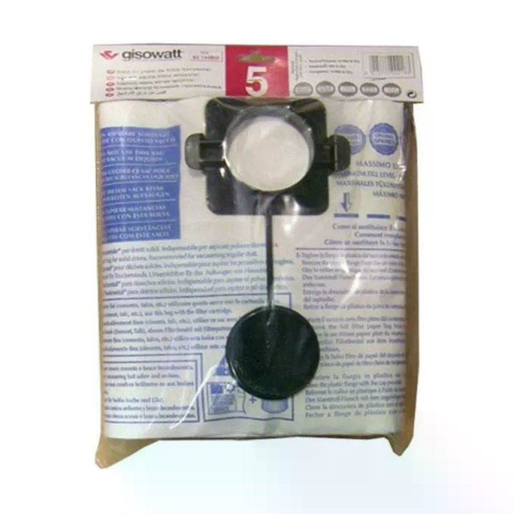 Gisowatt 83140B0K Sacchi Filtro in Carta per Aspirapolvere 20 L, 5 Pezzi Gisowatt 83140B0K Sacchi Filtro in Carta per Aspirapolvere 20 L, 5 Pezzi