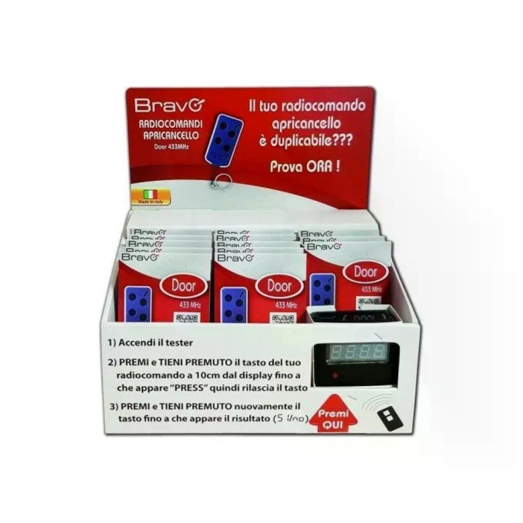 VIGOR-BLINKY Expo Bravo Door Fisso: 13 radiocomandi con tester VIGOR-BLINKY Expo Bravo Door Fisso: 13 radiocomandi con tester