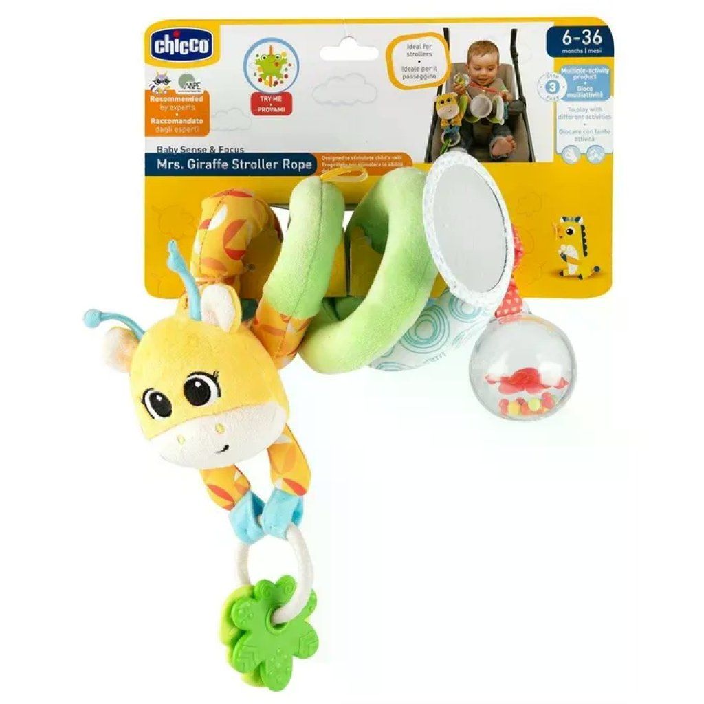 Chicco Baby Sense & Focus – Gioco da passeggino Mrs. Giraffa Chicco Baby Sense & Focus – Gioco da passeggino Mrs. Giraffa