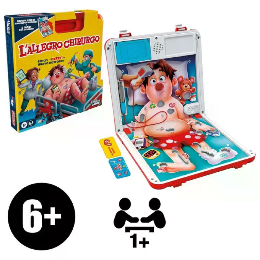 Hasbro L’Allegro Chirurgo Valigetta – Gioco da Tavolo 6+ Hasbro L’Allegro Chirurgo Valigetta – Gioco da Tavolo 6+
