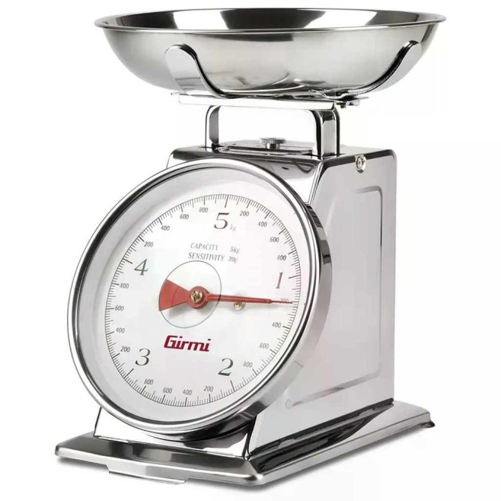 Girmi PS9000 Bilancia Meccanica da Cucina 5 kg con Ciotola in Acciaio Inox Girmi PS9000 Bilancia Meccanica da Cucina 5 kg con Ciotola in Acciaio Inox