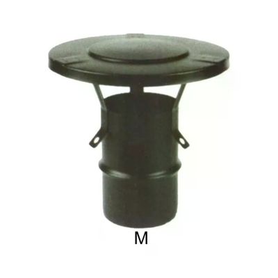 Maral Terminale Parapioggia Inox Nero per Stufa a Pellet 8 cm