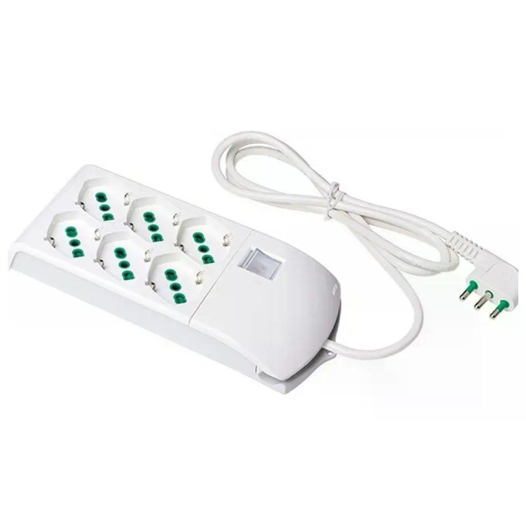 Fanton Fido 410300 Multipresa 6 Prese con Interruttore e Cavo da 1,5 m Fanton Fido 410300 Multipresa 6 Prese con Interruttore e Cavo da 1,5 m