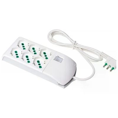 Fanton 410300 Fido Multipresa 6 Prese Bipasso Schuko 2P+T 16A Interruttore Luminoso Cavo 1,5 m Fanton 410300 Fido Multipresa 6 Prese Bipasso Schuko 2P+T 16A Interruttore Luminoso Cavo 1,5 m