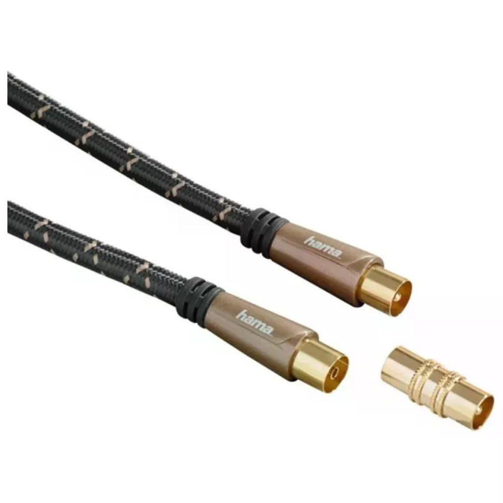 Hama 7205292 Cavo Antenna Coassiale 1,5 m con Adattatore M/M Hama 7205292 Cavo Antenna Coassiale 1,5 m con Adattatore M/M