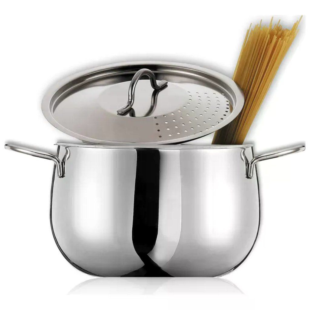 INOXRIV Love Story Cuociscola in Acciaio Inox, 20 cm, 4,5 L, con Coperchio Scolante INOXRIV Love Story Cuociscola in Acciaio Inox, 20 cm, 4,5 L, con Coperchio Scolante