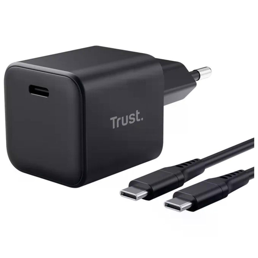 Trust Maxo caricabatterie USB-C GaN 65 W con cavo da 2 m Trust Maxo caricabatterie USB-C GaN 65 W con cavo da 2 m