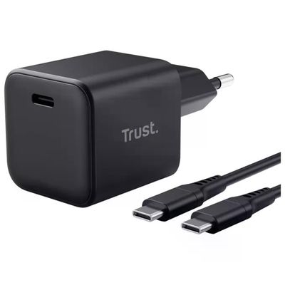 Trust 26046 Maxo Caricabatterie USB-C GaN 65W Power Delivery 3.0 con Cavo USB-C 2 m colore Nero Trust 26046 Maxo Caricabatterie USB-C GaN 65W Power Delivery 3.0 con Cavo USB-C 2 m colore Nero