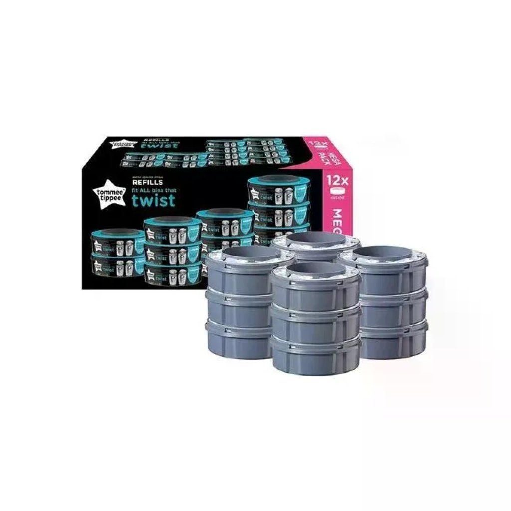 Tommee Tippee Twist & Click – 12 Ricariche Antibatteriche per Contenitore Pannolini Tommee Tippee Twist & Click – 12 Ricariche Antibatteriche per Contenitore Pannolini