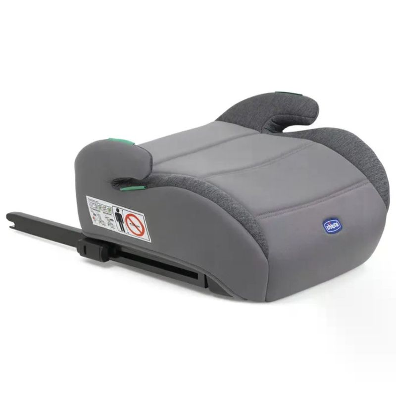 Chicco QUASAR FIX I-SIZE Alzasedia Auto senza Schienale ISOFIX 125-150 cm 7-12 anni colore Grigio