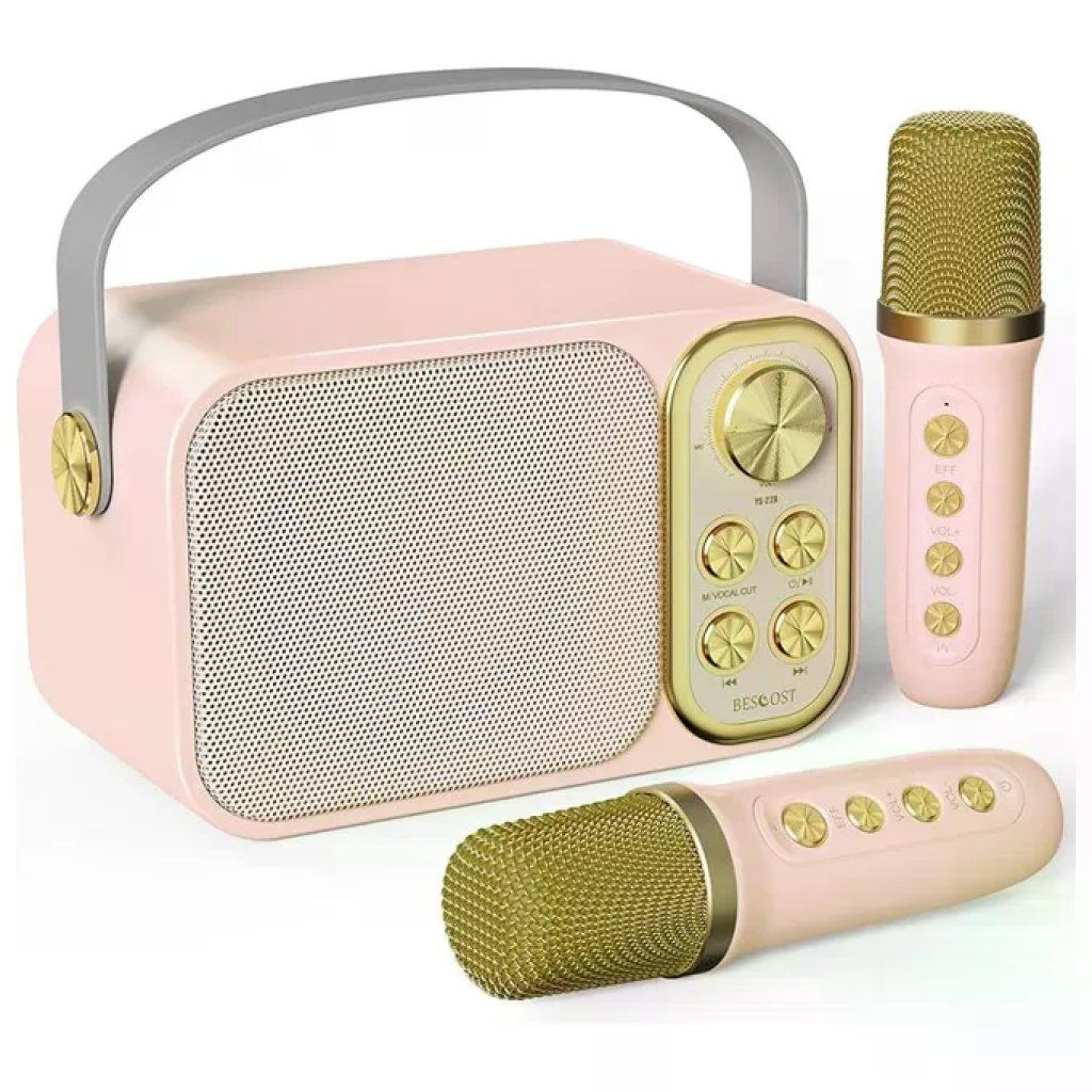 Celly Altoparlante Karaoke Bluetooth 10 W per Bambini con 2 Microfoni