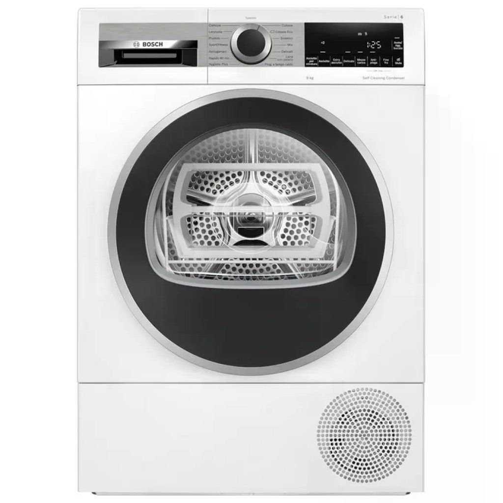 BOSCH Asciugatrice Bosch Serie 6 WQG245D0IT, 9 kg, pompa di calore, bianca BOSCH Asciugatrice Bosch Serie 6 WQG245D0IT, 9 kg, pompa di calore, bianca