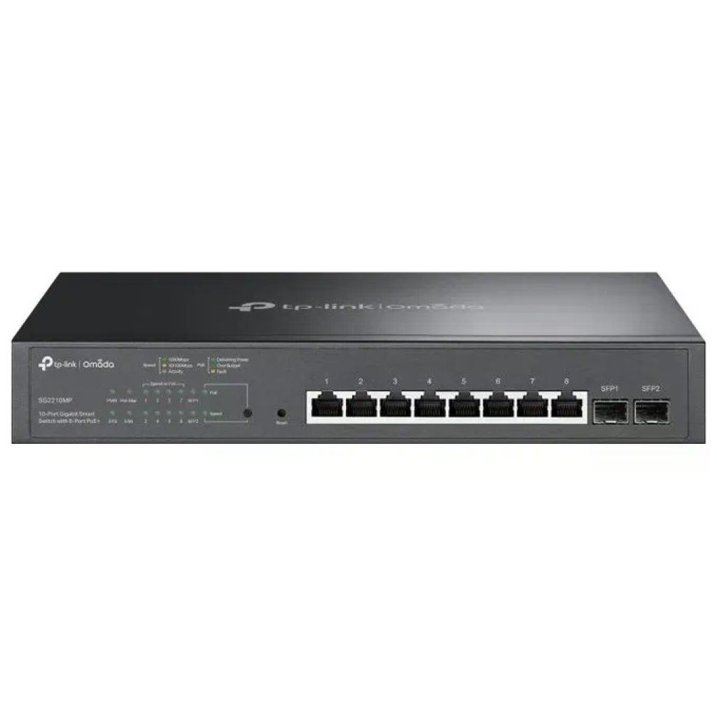 Tp-link Switch 10p Gigabit Tp-link con 8p poe 2p Sfp,802.3af sfp - Alim.150w Poe-garanzia a vita Tp-link Switch 10p Gigabit Tp-link con 8p poe 2p Sfp,802.3af sfp - Alim.150w Poe-garanzia a vita