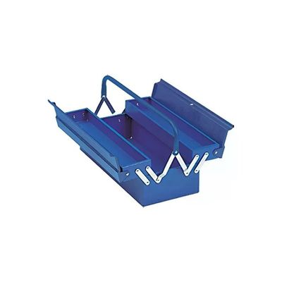 Mr Mondial Portautensili in Lamiera Blu, 3 Scomparti – 43 × 20 × 15 cm