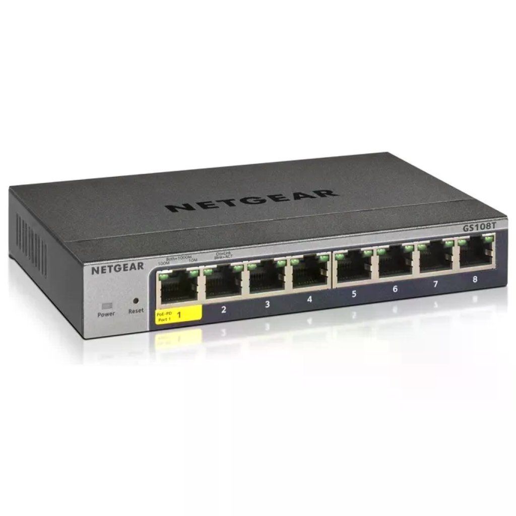 Netgear GS108T-300PES GS108Tv3 Switch Gestito Smart L2 8 Porte Gigabit Ethernet 10-100-1000 16 Gbit