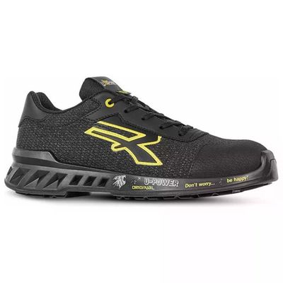 U-Power RV20036 Frank Scarpa Antinfortunistica Bassa S1P ESD SRC Unisex Taglia 43 colore Nero Giallo