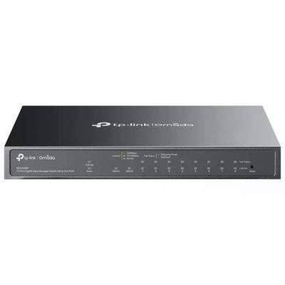 TP-Link ES210GMP Omada Switch Gestito 10 Porte Gigabit 8 Porte PoE+ 123W Budget 20 Gbps Fanless colore