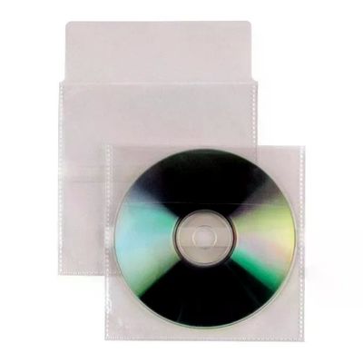 SEI Rota 430105 Insert Buste Porta CD DVD in Polipropilene Liscio con Patella di Chiusura e Striscia
