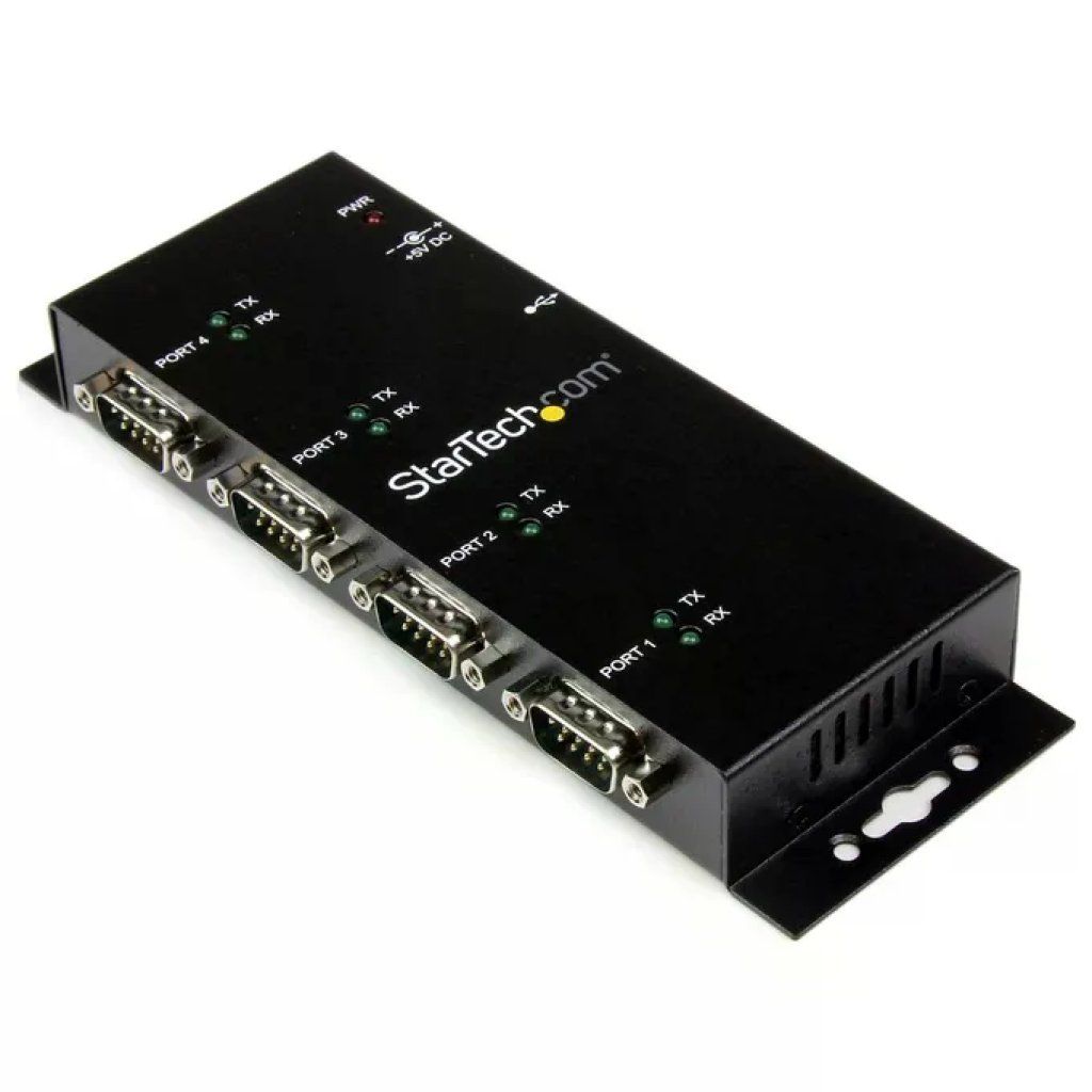 STARTECH.COM StarTech ICUSB2324I Hub adattatore seriale USB a 4 porte RS232 DB9 con montaggio su guida DIN e STARTECH.COM StarTech ICUSB2324I Hub adattatore seriale USB a 4 porte RS232 DB9 con montaggio su guida DIN e