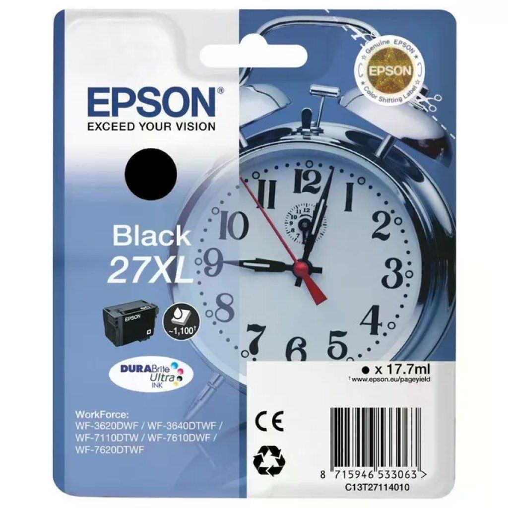 Epson C13T27114010 Sveglia Cartuccia Inkjet Resa Elevata XL Inchiostro a Base di Pigmento colore Nero
