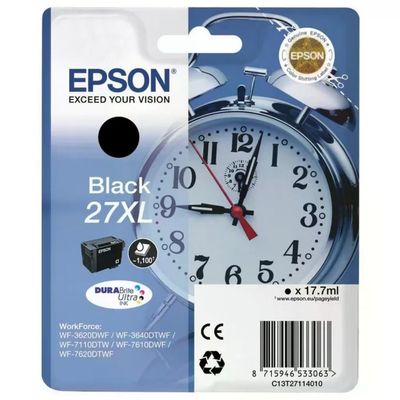 Epson C13T27114010 Sveglia Cartuccia Inkjet Resa Elevata XL Inchiostro a Base di Pigmento colore Nero Epson C13T27114010 Sveglia Cartuccia Inkjet Resa Elevata XL Inchiostro a Base di Pigmento colore Nero