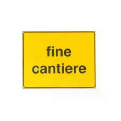 3G Cartello Stradale Fine Area Cantiere 60x40 cm Metallo Rifrangente Classe I 3G Cartello Stradale Fine Area Cantiere 60x40 cm Metallo Rifrangente Classe I